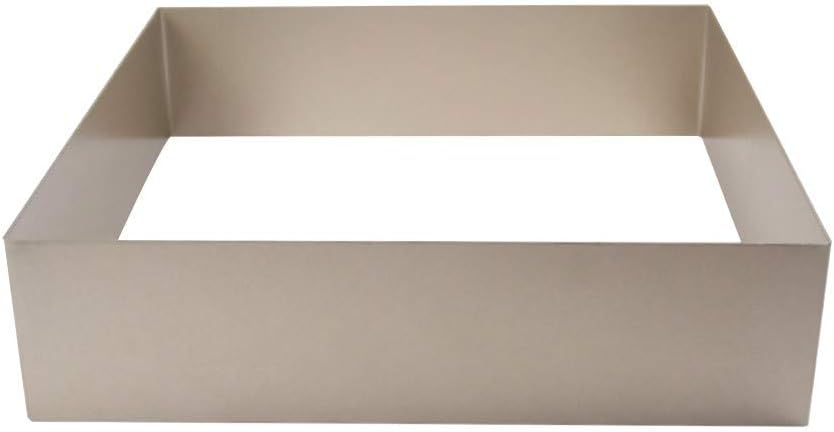 GorNorriss Square Cookie Cutter,Plain Edge Square Cutters,Food Grade Steel Cookies- Stainless Steel Rectangular Molding Forming Layering Cake Pastry Rings- 3 Sizes