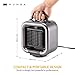 Mumba Mini Space Heater, 650W/1000W Fan Heater PTC Ceramic Heating with Thermostat & Tip Over Protection, Portable Oscillating Small Heater for Home, Office, Bedroom, Pets