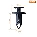 Powseed Auto Repair Set 1pcs Steel Fastener Removal Open Door Panel, 20 pcs 8mm and 20pcs 10mm Push-Type Plastic Bumper Fender Rivet Clips