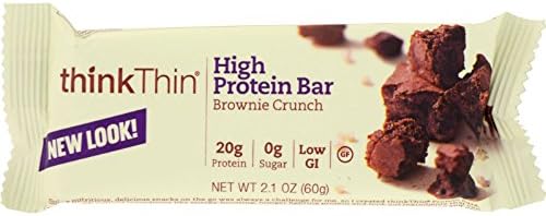 2Pack! Think Products Thin Bar - Brownie Crunch - Case of 10 - 2.1 oz