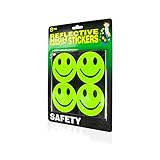 IBEET Smile Face Reflective Safety Stickers,Baby Safety Reflector Decal Pack of 8