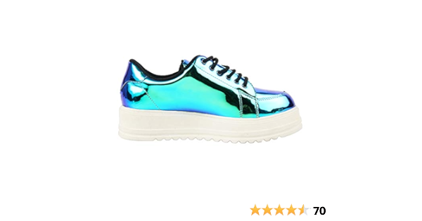 iridescent platform sneakers