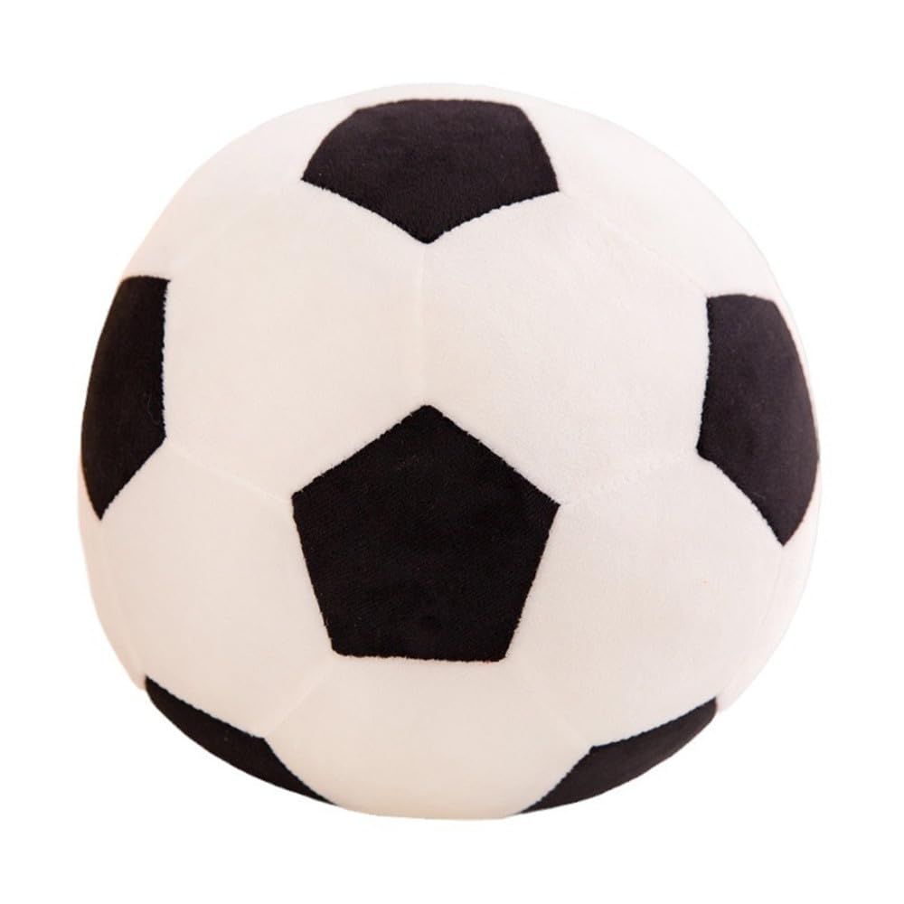 NatureMan Plush Soccer Ball, Soft Football Stuffed Throw Pillows,3D Stuffed Football Plushies Decoration,Sports Toy Gift for Boys and Girls(22CM)