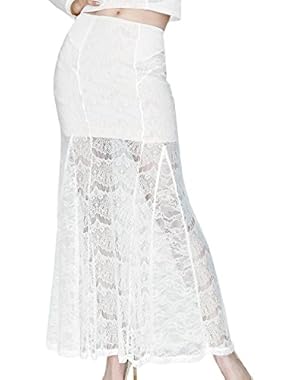 GUESS Lace Mix Maxi Skirt