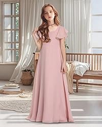 TAISHAN Junior Bridesmaid Dress for Wedding Ruffle
