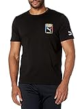 PUMA mens Graphic Box Logo Tee T Shirt, Puma