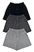 Texere Mens Boxer Shorts (Sancus, Black/Heather Gray/Heather Charcoal, L) Top