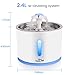 Beacon Pet Cat Water Fountain Stainless Steel, LED 81oz/2.4L Automatic Pet Fountain Dog Water Dispenser with 1 Replacement Filters for Cats Dogs Birds