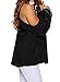 WLLW Women Chiffon Off Shoulder Long Sleeve Halter Neck Shirt Blouse Tops,Black,US XL