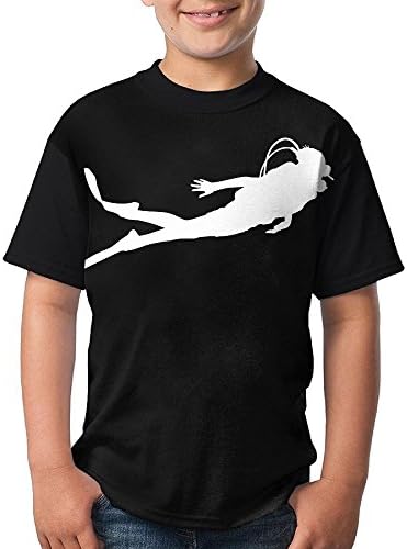 Summer Teenager Boys Short Sleeve Shirts Tops Scuba Diver Youth Short-Sleeved Tee