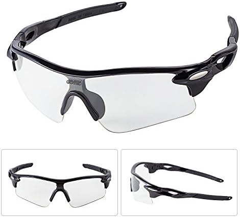 GOTSC Polarized Sports Sunglasses for men women Cycling running driving Baseball Fishing Golf Superlight Frame (Black2)