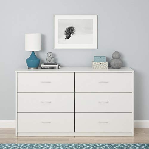 Mainstays 6 Drawer Dresser, White Stipple Pricepulse