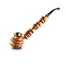 Impressive Wooden Tobacco Smoking Pipe With Cap - Handmade From Natural Walnut Wood - Detachable - 28 cm Long - Color May Vary