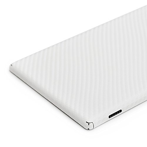 ArmorSuit MilitaryShield - Fire HD 8 Screen Protector (6th Gen - 2016 Release) + White Carbon Fiber Skin Back Protector w/ Lifetime Replacements - Front Anti-Bubble Ultra HD Shield