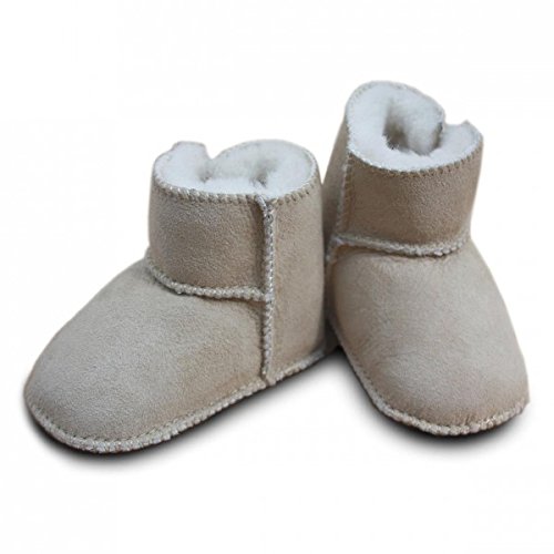 Heitmann Lammfell Babyschuhe Krabbelschuhe Gr. 16-23 ver. Farben (18/19, hellbraun)