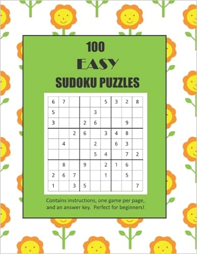 100 easy sudoku puzzles contains instructions one game per page and an answer key perfect for beginners leas penelope 9798759797302 amazon com books