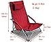 HJ HELLO JOURNEY Low Sling Beach Chair Folding Lightweight Concert Lawn Red
