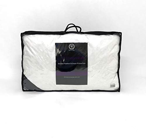 85% White Goose Feather & 15% Down Duvet 13.5 Tog Insert 100% Cotton Fabric, Anti Dust Mite & Down Proof - Anti Allergen (Pillow)