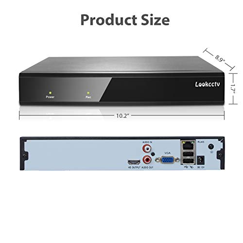 lookcctv NVR 32Ch 4K Surveillance Video Recorders Supports 4K/8MP/5MP/4MP/1080P IP Cameras for