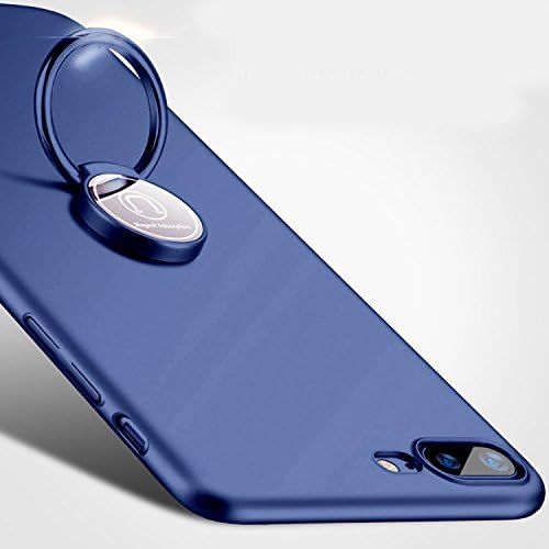 iPhone 7 Plus Case Blue, SOMOSTEL Protective Case with Magnetic Cell Phone Case Kickstand Ring Holder Shockproof Ultra Slim Compact Protection Magnet Metal PC Cover 2017 for Apple 7P