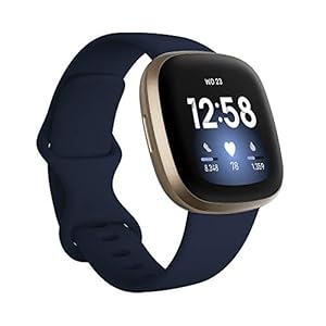 Fitbit Versa 3 – Smartwatch voor een actieve levensstijl met ingebouwde gps, minuten in actieve zones, spraakbediening…