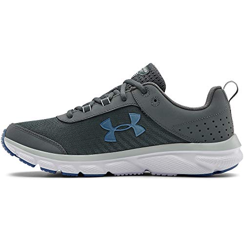 Under Armour mens Charged Assert 8 Running Shoe, Pitch Gray (103 White