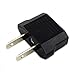 ANRANK E-U4113619AK European to USA American Outlet Plug Adapter (Black, 6-Pack)