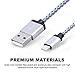 Xcords iPhone Cable 4Pack 3FT Nylon Braided 8Pin Lightning to USB Charger with Aluminum Connector, Compatible with iPhone 7/7 Plus/6/6s/6 Plus/6s Plus/5C/5S/5/SE, iPad /iPod & More(White)