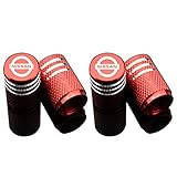 Car Tire Air Valve Caps- Auto Wheel Tyre Dust Stems Cover with Logo Emblem Waterproof Dust-Proof Universal fit for Cars, SUV, Truck, Motorcycles 4 Pieces