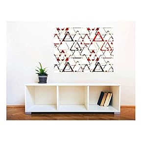 Removable Wall Sticker/Wall Mural - Seamless Abstract Geometric Triangle Pattern | Creative Window View Home Decor/Wall Decor - 24"x32"