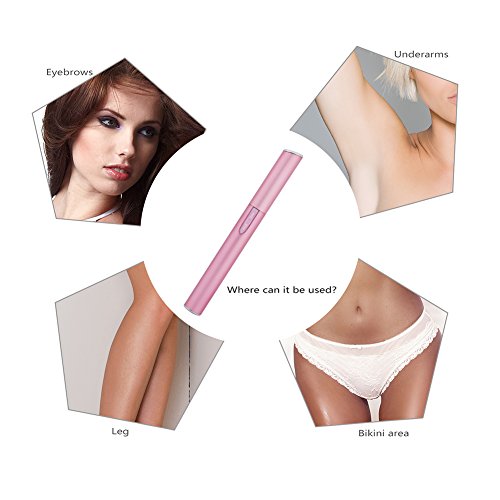 CNAIER Eyebrow Trimmer for Women, Facial Hair Trimmer Eyebrow Razor with Eyebrow Removal Attachments, Dry Use, Battery-Operated - Thumbnail 2