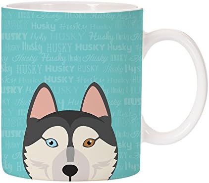 Adorable Dog Breed Design 11oz Ceramic Coffee Mug (Siberian Husky)