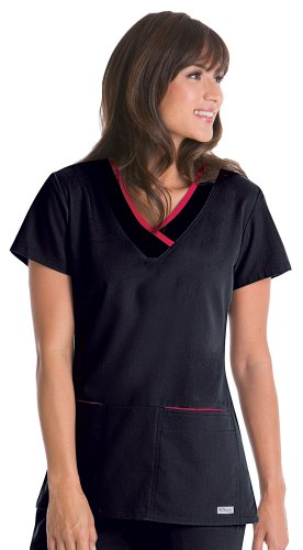 Grey's Anatomy Scrubs Color Block JUNIOR Fit Top