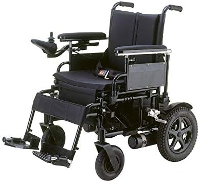Drive Cirrus Plus EC Folding Power Wheelchair, 18" Seat & Free 130 dB Black Personal Safety Alarm/Siren! + Black Medical Utility Bag with Trim!
