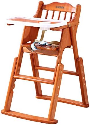 Dining Chair Folding chair Wooden High Chair with Tray, The Perfect Adjustable Baby Highchair Solution for Babies and Toddlers or as a (color : Walnut color)