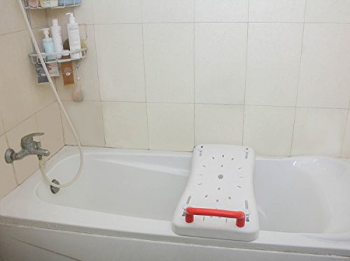 ObboMedÂ® MU-5230 Tool-Free Adjustable Portable Shower Bench Seat, Plastic Bathtub Board, ABS & Rubber, White, 12.5â€*27.5â€*7.4â€, 1pc
