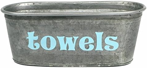 A Southern Bucket Towels Galvanized Storage Container