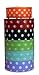 AIM HOBBIES Washi Masking Tape Set of 6 PLUS FREE BONUS SET OF 3 (Polka Dot 1)