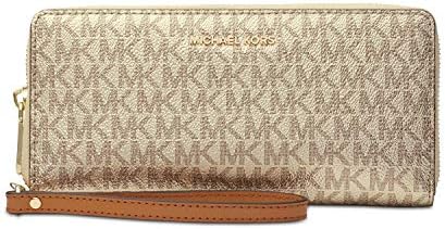 michael kors metallic signature jet set travel tote