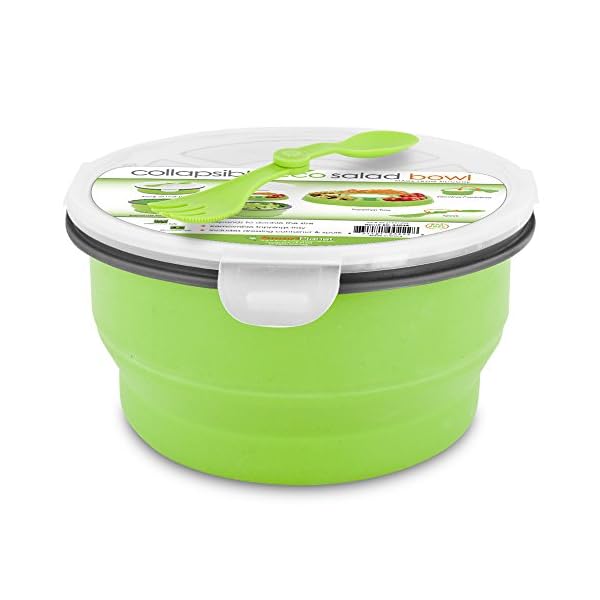 Smart Eco Collapsible Salad Bowl, 65 oz, Green The Home