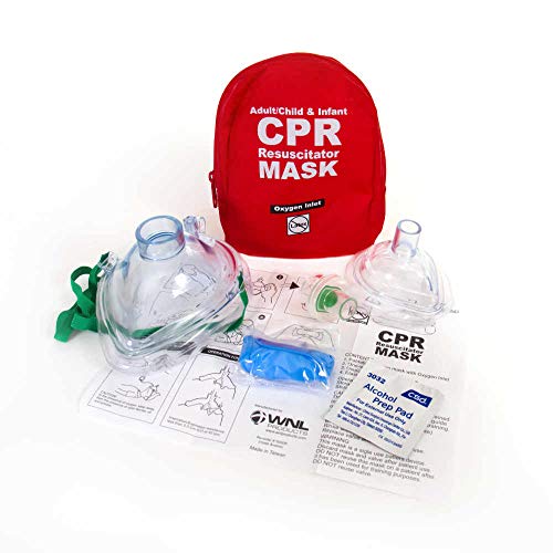 WNL Products CPR Rescue Mask, Adult/Child & Infant Pocket Resuscitator