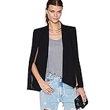 Froomer Women Lapel Split Long Sleeve Blazer Office OL Cape Suits Outwear