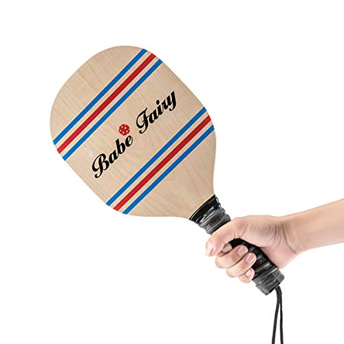 Babe Fairy Pickleball Paddle Set-Wooden Pickleball Kit-Outdoor Sport Rackets Toys for Young Kids(2 Pickleball Paddles+4Balls+1Mesh Carry Bag)