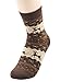 Zando Womens Super Thick Merino Ragg Knit Warm Wool Crew Mid-Calf Winter Socks G Christmas Deer(1)-5 Pack,6-11(US)