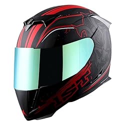 1STORM Motorcycle Full Face Helmet Skull King Matt