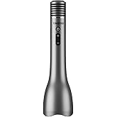 TAKSTAR 12W Bluetooth Microphone Karaoke Wireless Mic & Voice Amplifier Microphone with Speaker, 4 Sound Effects & TF Card, Portable Handheld Mic for Meeting Outdoors Speech Party Teaching(DA12)