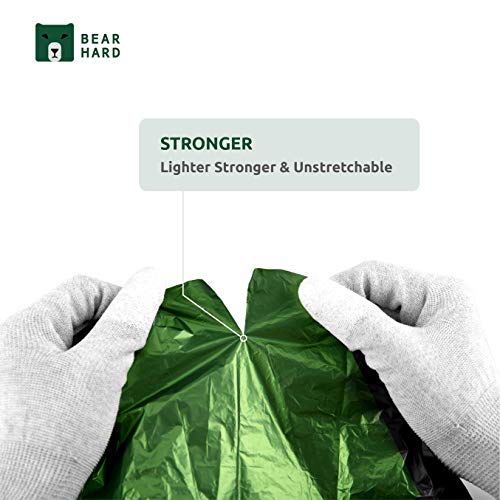 Bearhard Emergency Blanket Mylar Space Blankets 4-Pack for Camping Hiking or Outdoor Rescue Foil Thermal Survival Blankets Green