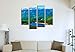 4 Pieces Modern Canvas Painting Wall Art The Picture For Home Decoration Colorado Echo Lake And Mountains Landscape Usa Landscape Mountain&Lake Print On Canvas Giclee Artwork For Wall Decor