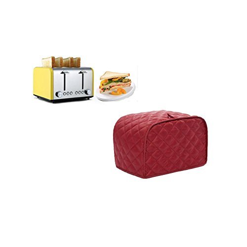 Shopline Toaster Cover, Polyester Toaster Cover for Four Slice Toaster