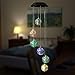 AceList Color-Changing Solar Powered Disco Mirror Ball Wind Chime Wind Moblie LED Light, Gzero Spiral Spinner Windchime Portable Outdoor Chime for Patio, Deck, Yard, Garden, Home,